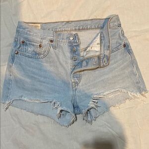 Women's Light Blue Denim Shorts